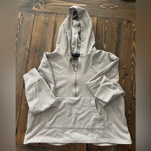 Rachel Zoe Taupe Zip-Up Sweatshirt